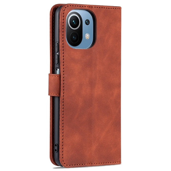 AZNS Skin Feel Calf Texture Horizontal Flip Leather Case with Card Slots & Holder & Wallet, For Xiaomi Mi 11 Lite, For Xiaomi Mi 11 Ultra