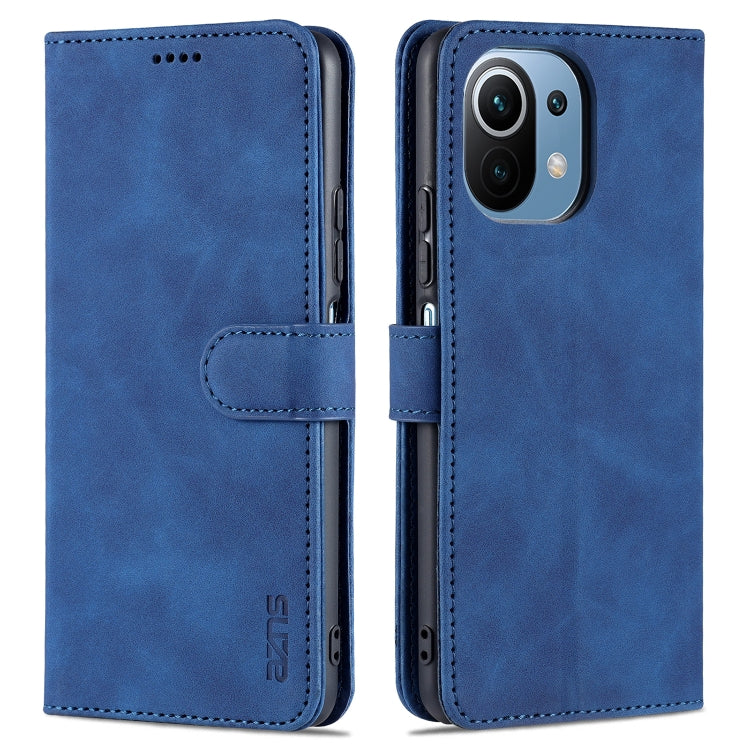 AZNS Skin Feel Calf Texture Horizontal Flip Leather Case with Card Slots & Holder & Wallet, For Xiaomi Mi 11 Lite, For Xiaomi Mi 11 Ultra