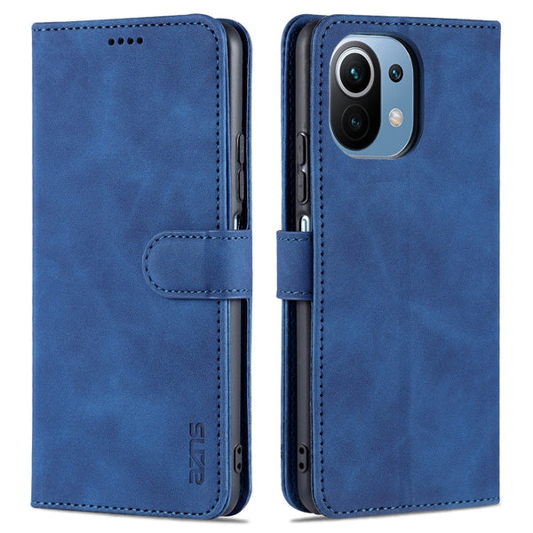 AZNS Skin Feel Calf Texture Horizontal Flip Leather Case with Card Slots & Holder & Wallet, For Xiaomi Mi 11 Lite, For Xiaomi Mi 11 Ultra