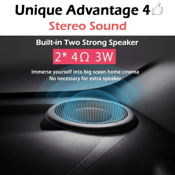 WEJOY Y1 1920x1080P 100 ANSI Lumens Portable Home Theater LED HD Digital Projector, Android 6.0, 1G+16G, AU Plug (White)