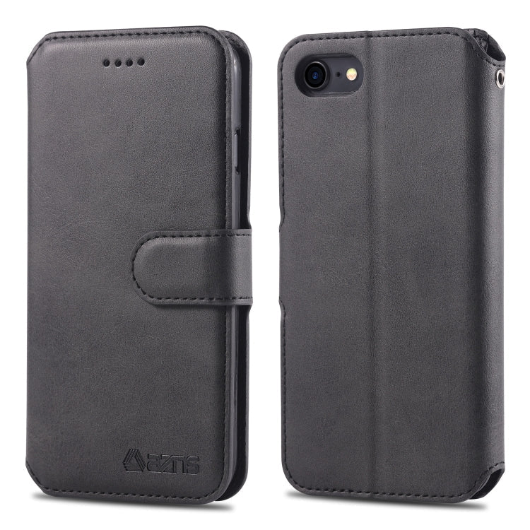 AZNS Calf Texture Magnetic Horizontal Flip PU Leather Case with Holder & Card Slots & Photo Frame