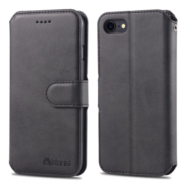 AZNS Calf Texture Magnetic Horizontal Flip PU Leather Case with Holder & Card Slots & Photo Frame