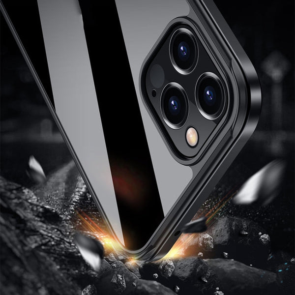 SULADA Shockproof Aviation Aluminum Metal Frame + Nano Glass + TPU Protective Case, For iPhone 11, For iPhone 11 Pro, For iPhone 12 mini, For iPhone 12