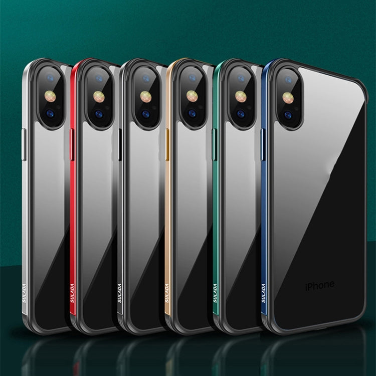 SULADA Shockproof Aviation Aluminum Metal Frame + Nano Glass + TPU Protective Case, For iPhone XR, For iPhone XS Max