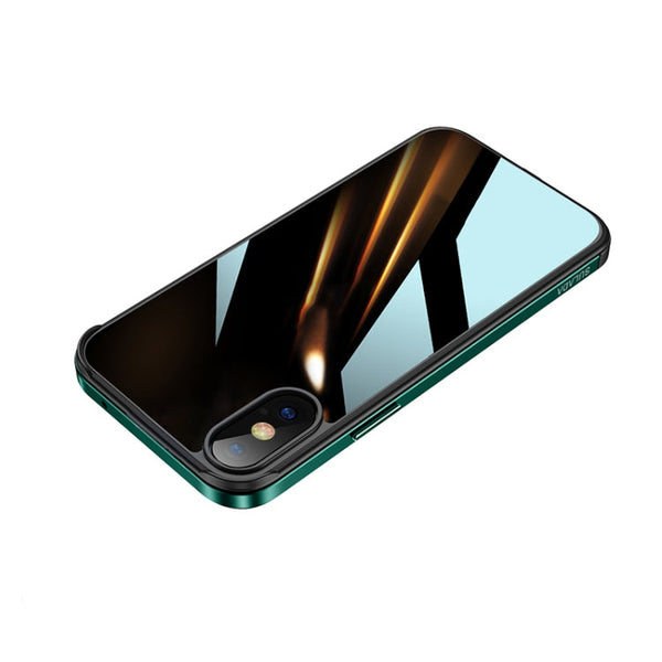 SULADA Shockproof Aviation Aluminum Metal Frame + Nano Glass + TPU Protective Case, For iPhone XR, For iPhone XS Max