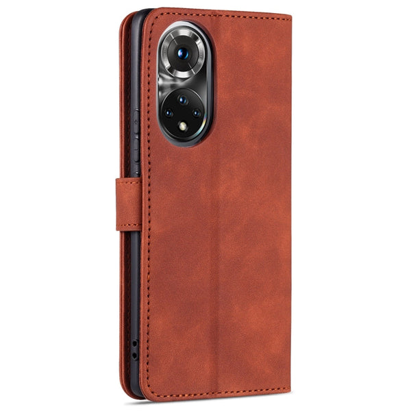 AZNS Skin Feel Calf Texture Horizontal Flip Leather Case with Card Slots & Holder & Wallet, For Honor 50, For Honor 50 Pro
