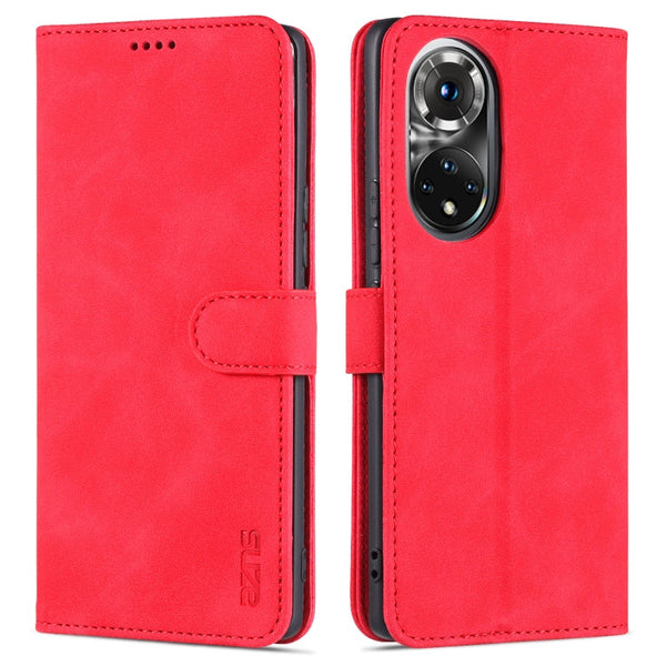 AZNS Skin Feel Calf Texture Horizontal Flip Leather Case with Card Slots & Holder & Wallet, For Honor 50, For Honor 50 Pro