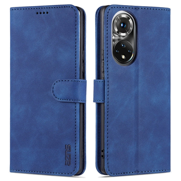 AZNS Skin Feel Calf Texture Horizontal Flip Leather Case with Card Slots & Holder & Wallet, For Honor 50, For Honor 50 Pro