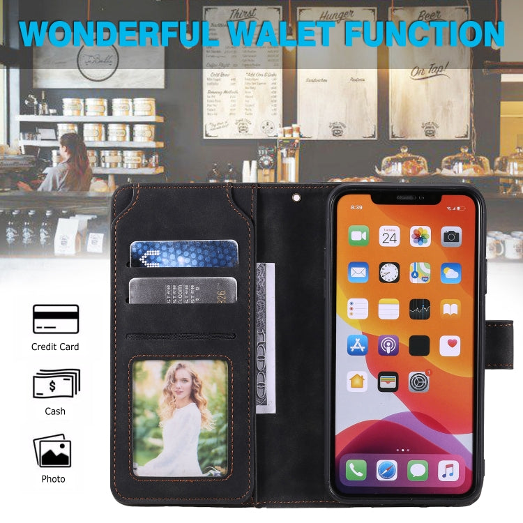 Skin Feel Business Horizontal Flip PU Leather Case with Holder & Multi-Card Slots & Wallet & Lanyard & Photo Frame, For iPhone 11, For iPhone 11 Pro, For iPhone 11 Pro Max, For iPhone 12 mini