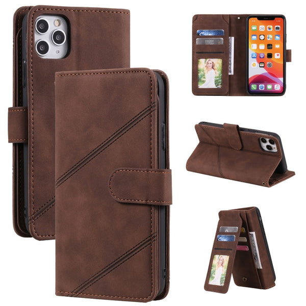 Skin Feel Business Horizontal Flip PU Leather Case with Holder & Multi-Card Slots & Wallet & Lanyard & Photo Frame, For iPhone 11, For iPhone 11 Pro, For iPhone 11 Pro Max, For iPhone 12 mini