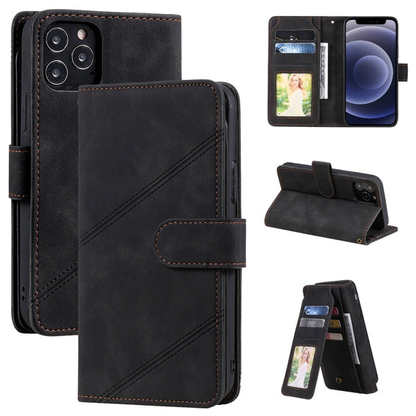 Skin Feel Business Horizontal Flip PU Leather Case with Holder & Multi-Card Slots & Wallet & Lanyard & Photo Frame, For iPhone 11, For iPhone 11 Pro, For iPhone 11 Pro Max, For iPhone 12 mini