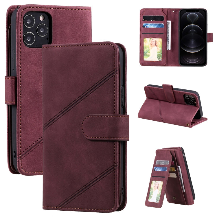 Skin Feel Business Horizontal Flip PU Leather Case with Holder & Multi-Card Slots & Wallet & Lanyard & Photo Frame, For iPhone 12 / 12 Pro, For iPhone 12 Pro Max, For iPhone XS / X, For iPhone XR