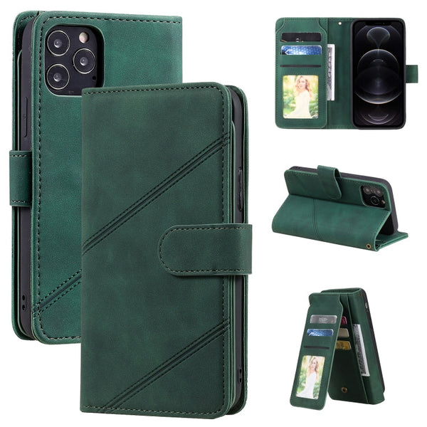 Skin Feel Business Horizontal Flip PU Leather Case with Holder & Multi-Card Slots & Wallet & Lanyard & Photo Frame, For iPhone 12 / 12 Pro, For iPhone 12 Pro Max, For iPhone XS / X, For iPhone XR