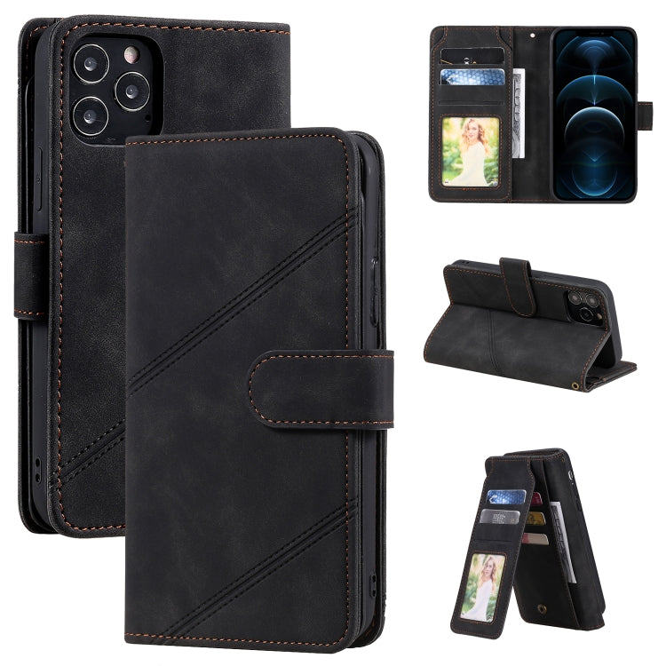 Skin Feel Business Horizontal Flip PU Leather Case with Holder & Multi-Card Slots & Wallet & Lanyard & Photo Frame, For iPhone 12 / 12 Pro, For iPhone 12 Pro Max, For iPhone XS / X, For iPhone XR