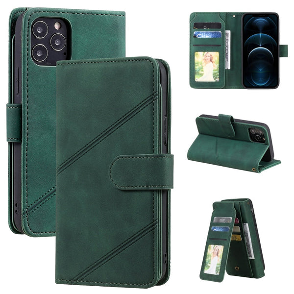 Skin Feel Business Horizontal Flip PU Leather Case with Holder & Multi-Card Slots & Wallet & Lanyard & Photo Frame, For iPhone 12 / 12 Pro, For iPhone 12 Pro Max, For iPhone XS / X, For iPhone XR