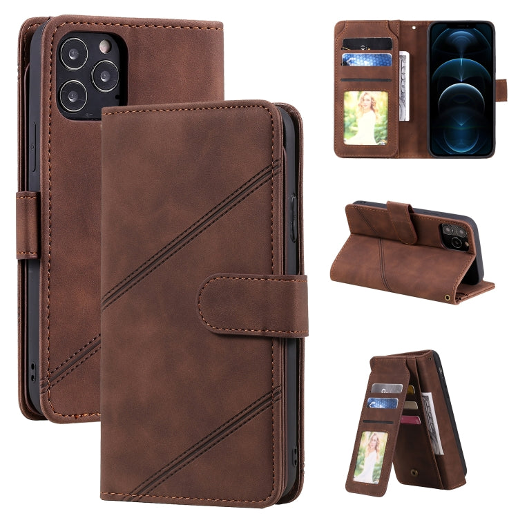 Skin Feel Business Horizontal Flip PU Leather Case with Holder & Multi-Card Slots & Wallet & Lanyard & Photo Frame, For iPhone 12 / 12 Pro, For iPhone 12 Pro Max, For iPhone XS / X, For iPhone XR