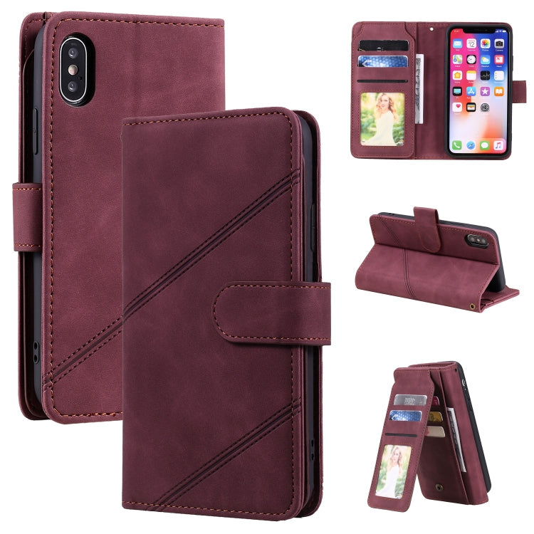 Skin Feel Business Horizontal Flip PU Leather Case with Holder & Multi-Card Slots & Wallet & Lanyard & Photo Frame, For iPhone 12 / 12 Pro, For iPhone 12 Pro Max, For iPhone XS / X, For iPhone XR