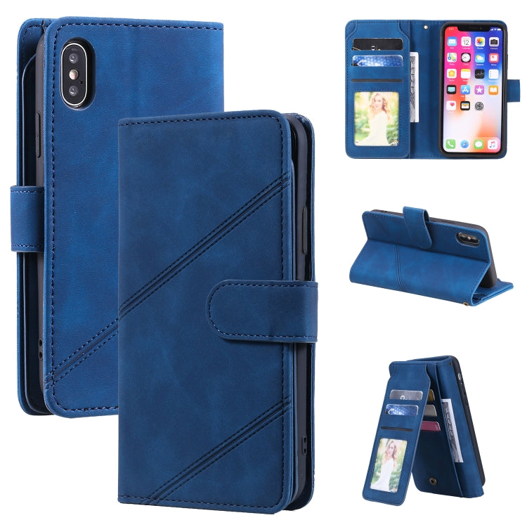 Skin Feel Business Horizontal Flip PU Leather Case with Holder & Multi-Card Slots & Wallet & Lanyard & Photo Frame, For iPhone 12 / 12 Pro, For iPhone 12 Pro Max, For iPhone XS / X, For iPhone XR
