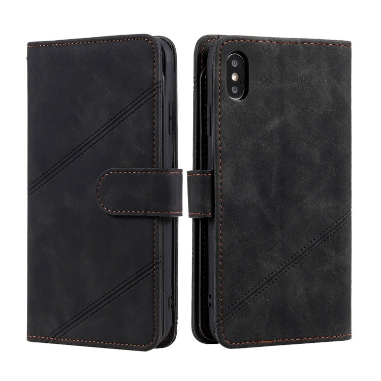 Skin Feel Business Horizontal Flip PU Leather Case with Holder & Multi-Card Slots & Wallet & Lanyard & Photo Frame, For iPhone XS Max, For iPhone 8 Plus / 7 Plus, For iPhone SE 2022 / SE 2020 / 8 / 7