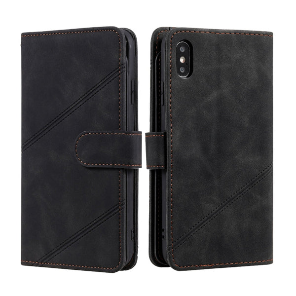 Skin Feel Business Horizontal Flip PU Leather Case with Holder & Multi-Card Slots & Wallet & Lanyard & Photo Frame, For iPhone XS Max, For iPhone 8 Plus / 7 Plus, For iPhone SE 2022 / SE 2020 / 8 / 7