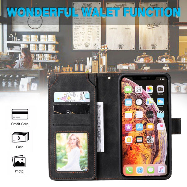 Skin Feel Business Horizontal Flip PU Leather Case with Holder & Multi-Card Slots & Wallet & Lanyard & Photo Frame, For iPhone XS Max, For iPhone 8 Plus / 7 Plus, For iPhone SE 2022 / SE 2020 / 8 / 7