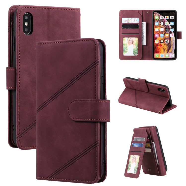 Skin Feel Business Horizontal Flip PU Leather Case with Holder & Multi-Card Slots & Wallet & Lanyard & Photo Frame, For iPhone XS Max, For iPhone 8 Plus / 7 Plus, For iPhone SE 2022 / SE 2020 / 8 / 7