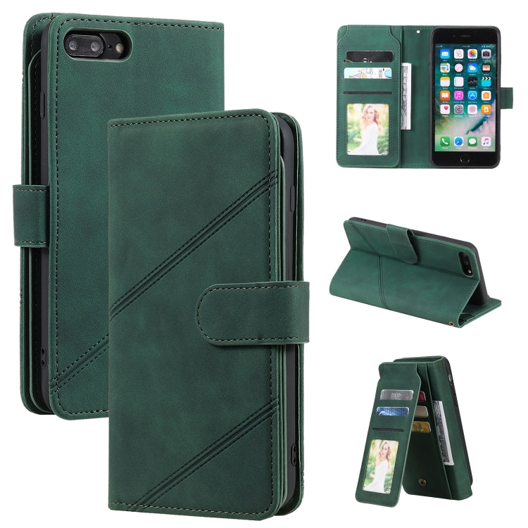 Skin Feel Business Horizontal Flip PU Leather Case with Holder & Multi-Card Slots & Wallet & Lanyard & Photo Frame, For iPhone XS Max, For iPhone 8 Plus / 7 Plus, For iPhone SE 2022 / SE 2020 / 8 / 7
