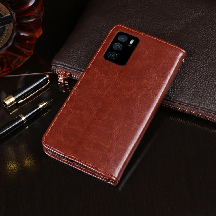 idewei Crazy Horse Texture Horizontal Flip Leather Case with Holder & Card Slots & Wallet, For OPPO A16, For Samsung Galaxy M32, For Xiaomi Poco F3 GT