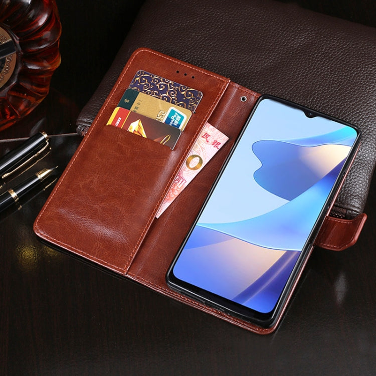 idewei Crazy Horse Texture Horizontal Flip Leather Case with Holder & Card Slots & Wallet, For OPPO A16, For Samsung Galaxy M32, For Xiaomi Poco F3 GT