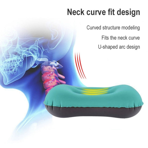 Outdoor Camping Trip Foldable Portable Inflatable Pillow Nap Waist Pillow