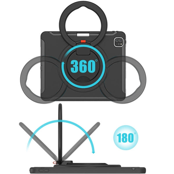 Shockproof TPU + PC Protective Case with 360 Degree Rotation Foldable Handle Grip Holder & Pen Slot, For iPad Pro 12.9 2022 / 2021