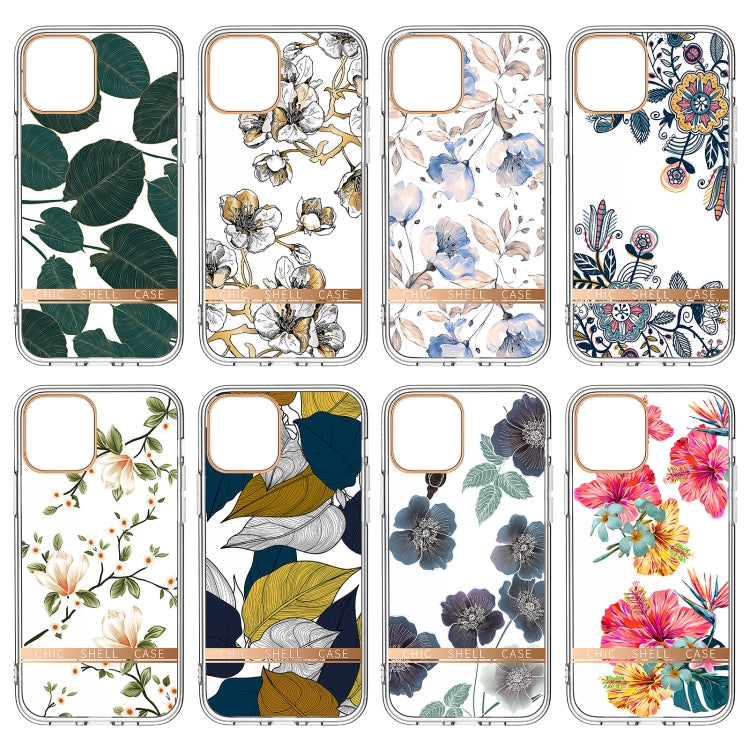 High Translucent Electroplating Flower Pattern TPU + PC Shockproof Case, For iPhone 11, For iPhone 11 Pro, For iPhone 12 Pro Max