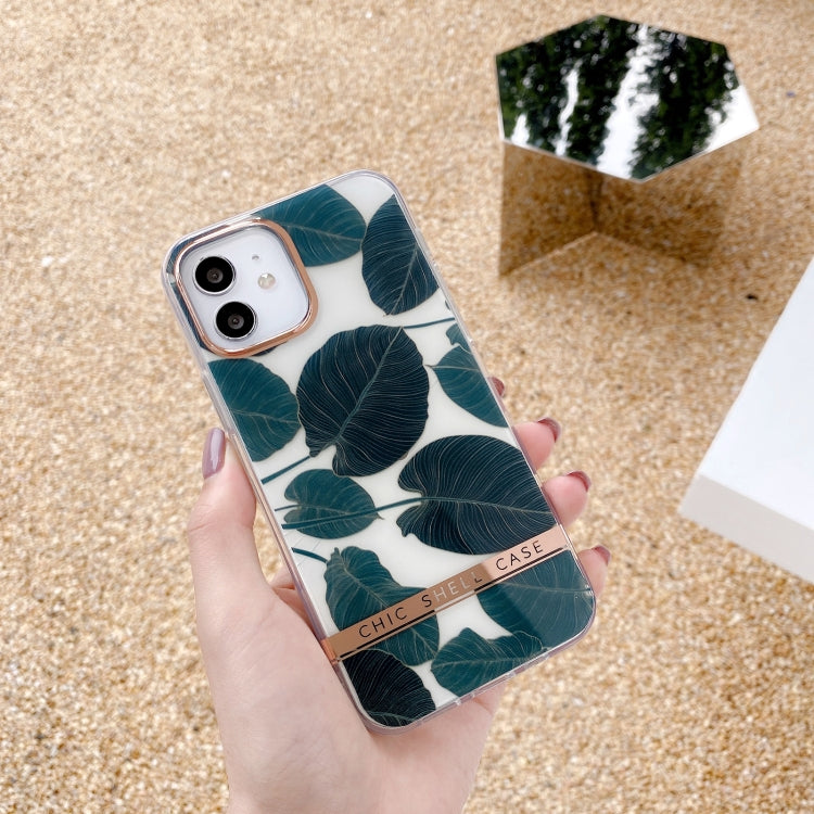 High Translucent Electroplating Flower Pattern TPU + PC Shockproof Case, For iPhone 11 Pro Max