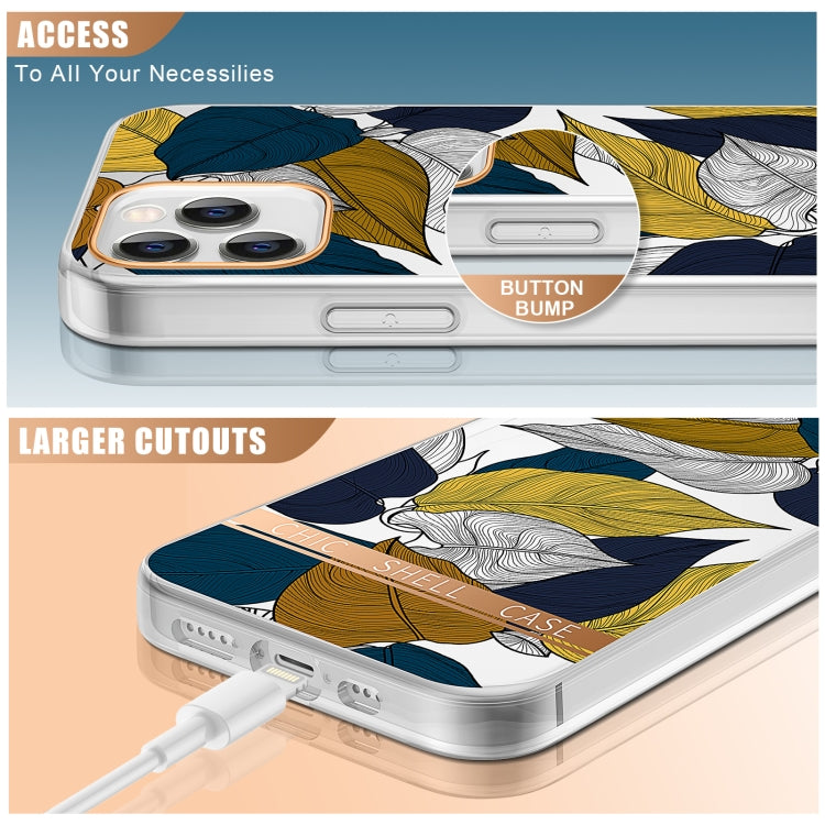 High Translucent Electroplating Flower Pattern TPU + PC Shockproof Case, For iPhone 11 Pro Max