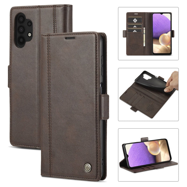 LC.IMEEKE Magnetic Buckle PU + TPU Horizontal Flip Leather Case with Holder & Card Slots & Wallet, For Samsung Galaxy A32 5G, For Samsung Galaxy A51 / M40s, For Samsung Galaxy A71 / M70s, For Samsung Galaxy A52 5G / 4G