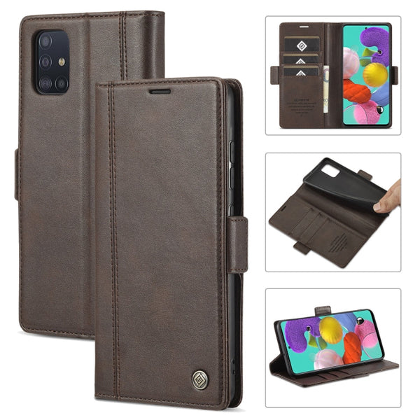 LC.IMEEKE Magnetic Buckle PU + TPU Horizontal Flip Leather Case with Holder & Card Slots & Wallet, For Samsung Galaxy A32 5G, For Samsung Galaxy A51 / M40s, For Samsung Galaxy A71 / M70s, For Samsung Galaxy A52 5G / 4G