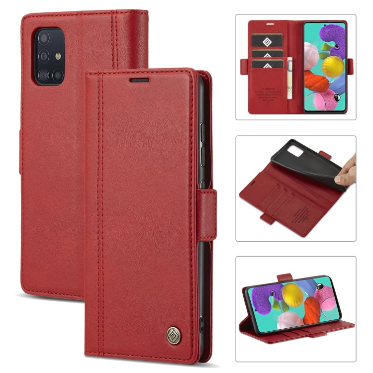 LC.IMEEKE Magnetic Buckle PU + TPU Horizontal Flip Leather Case with Holder & Card Slots & Wallet, For Samsung Galaxy A32 5G, For Samsung Galaxy A51 / M40s, For Samsung Galaxy A71 / M70s, For Samsung Galaxy A52 5G / 4G