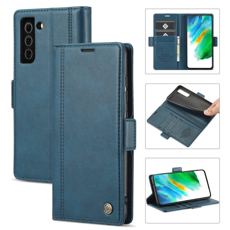 LC.IMEEKE Magnetic Buckle PU + TPU Horizontal Flip Leather Case with Holder & Card Slots & Wallet, For Samsung Galaxy S21 FE 5G