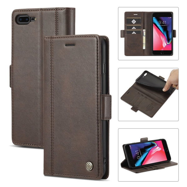 LC.IMEEKE Magnetic Buckle PU + TPU Horizontal Flip Leather Case with Holder & Card Slots & Wallet, For iPhone 8 Plus & 7 Plus, For iPhone X / XS, For iPhone XS Max, For iPhone XR