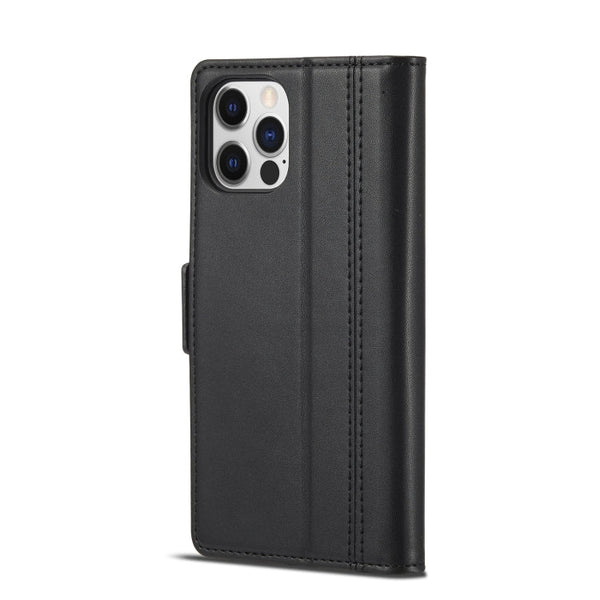 LC.IMEEKE Magnetic Buckle PU + TPU Horizontal Flip Leather Case with Holder & Card Slots & Wallet, For iPhone 12 / 12 Pro, For iPhone 12 mini