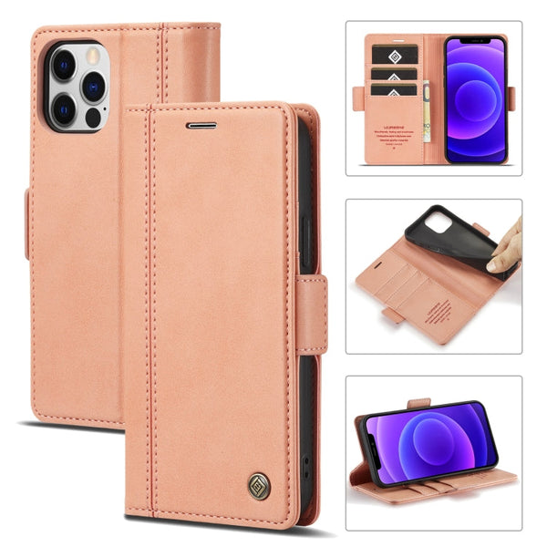 LC.IMEEKE Magnetic Buckle PU + TPU Horizontal Flip Leather Case with Holder & Card Slots & Wallet, For iPhone 12 / 12 Pro, For iPhone 12 mini