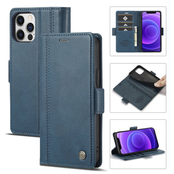 LC.IMEEKE Magnetic Buckle PU + TPU Horizontal Flip Leather Case with Holder & Card Slots & Wallet, For iPhone 12 / 12 Pro, For iPhone 12 mini