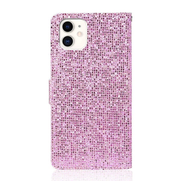 Glitter Powder Horizontal Flip Leather Case with Card Slots & Holder & Lanyard, For iPhone 13 mini, For iPhone 13, For iPhone 13 Pro, For iPhone 13 Pro Max