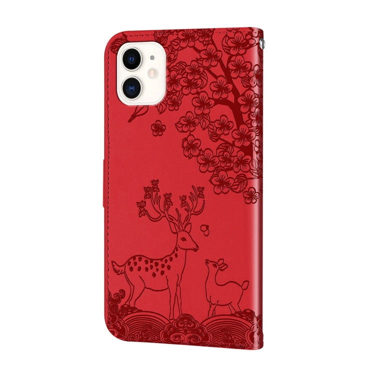 Sika Deer Embossing Pattern Horizontal Flip PU Leather Case with Holder & Card Slot & Wallet & Photo Frame, For iPhone 12 mini, For iPhone 12 Pro Max, For iPhone 13, For iPhone 13 mini
