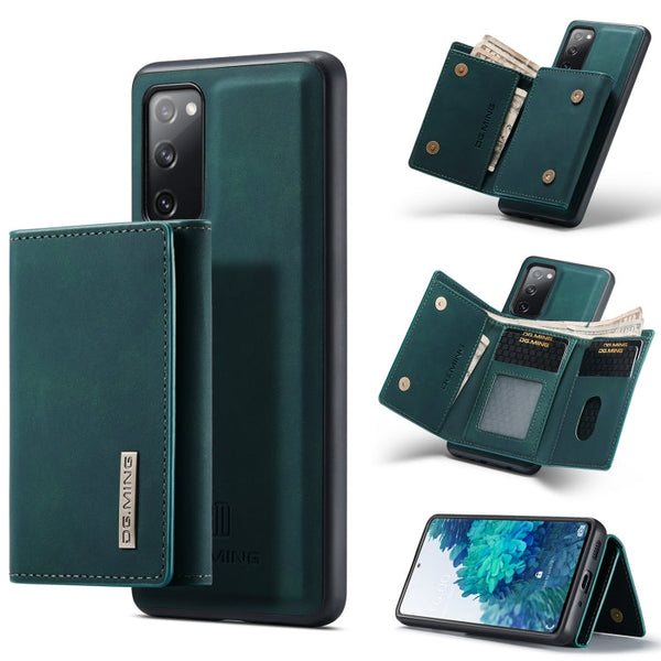 DG.MING M1 Series 3-Fold Multi Card Wallet + Magnetic Back Cover Shockproof Case with Holder Function, For Samsung Galaxy A52 5G / 4G, For Samsung Galaxy A72 5G / 4G, For Samsung Galaxy Note20, For Samsung Galaxy S20 FE