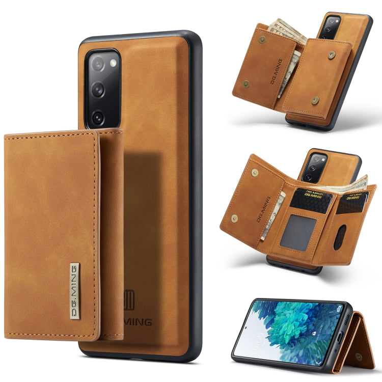 DG.MING M1 Series 3-Fold Multi Card Wallet + Magnetic Back Cover Shockproof Case with Holder Function, For Samsung Galaxy A52 5G / 4G, For Samsung Galaxy A72 5G / 4G, For Samsung Galaxy Note20, For Samsung Galaxy S20 FE