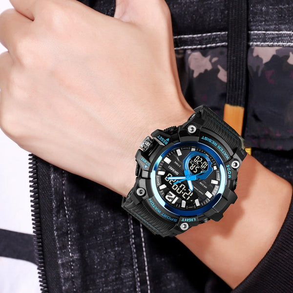 SKMEI 1725 Three Time LED Digital Display Timing Luminous Electronic Watch