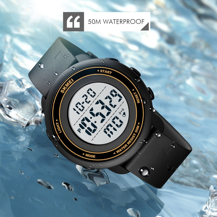 SKMEI 1736 Triplicate Round Dial Timing LED Digital Display Luminous Electronic Watch