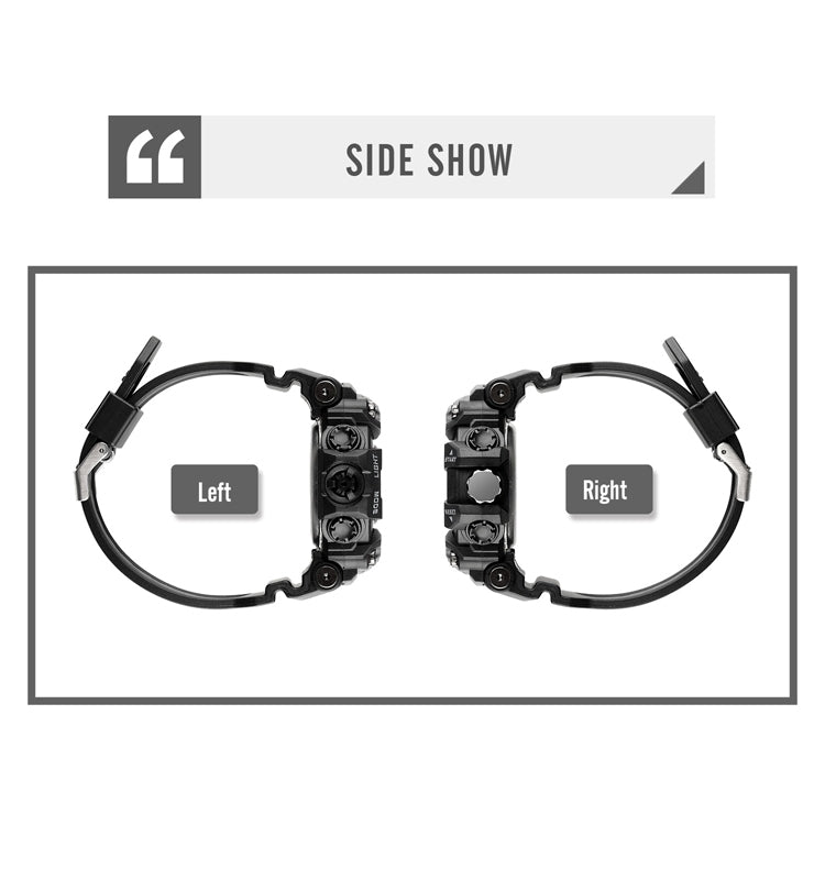 SKMEI 1742 Four-screen LED Digital Display Luminous Sports Shockproof Electronic Watch for Men