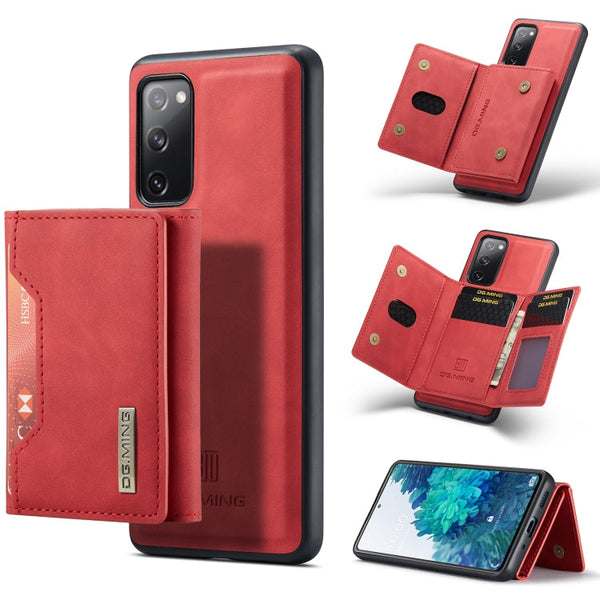 DG.MING M2 Series 3-Fold Multi Card Bag + Magnetic Back Cover Shockproof Case with Wallet & Holder Function, For Samsung Galaxy A52 5G / 4G, For Samsung Galaxy Note20, For Samsung Galaxy S20 FE